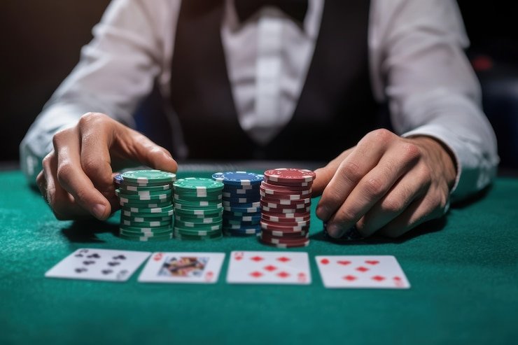 Antarmuka permainan Ikan Jackpot mayor bet dengan ikan-ikan berwarna dan senjata interaktif
